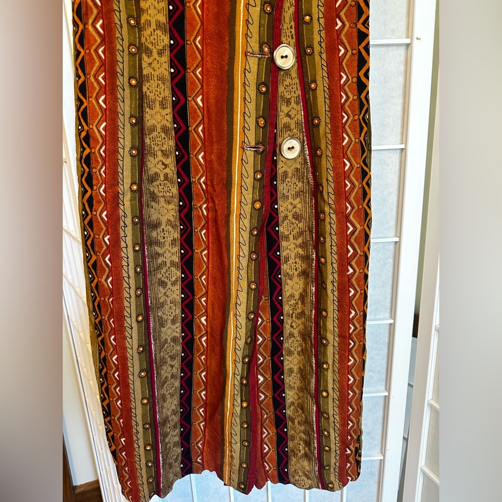 90s Button Front Tunic / Dress - Picture 3 of 4